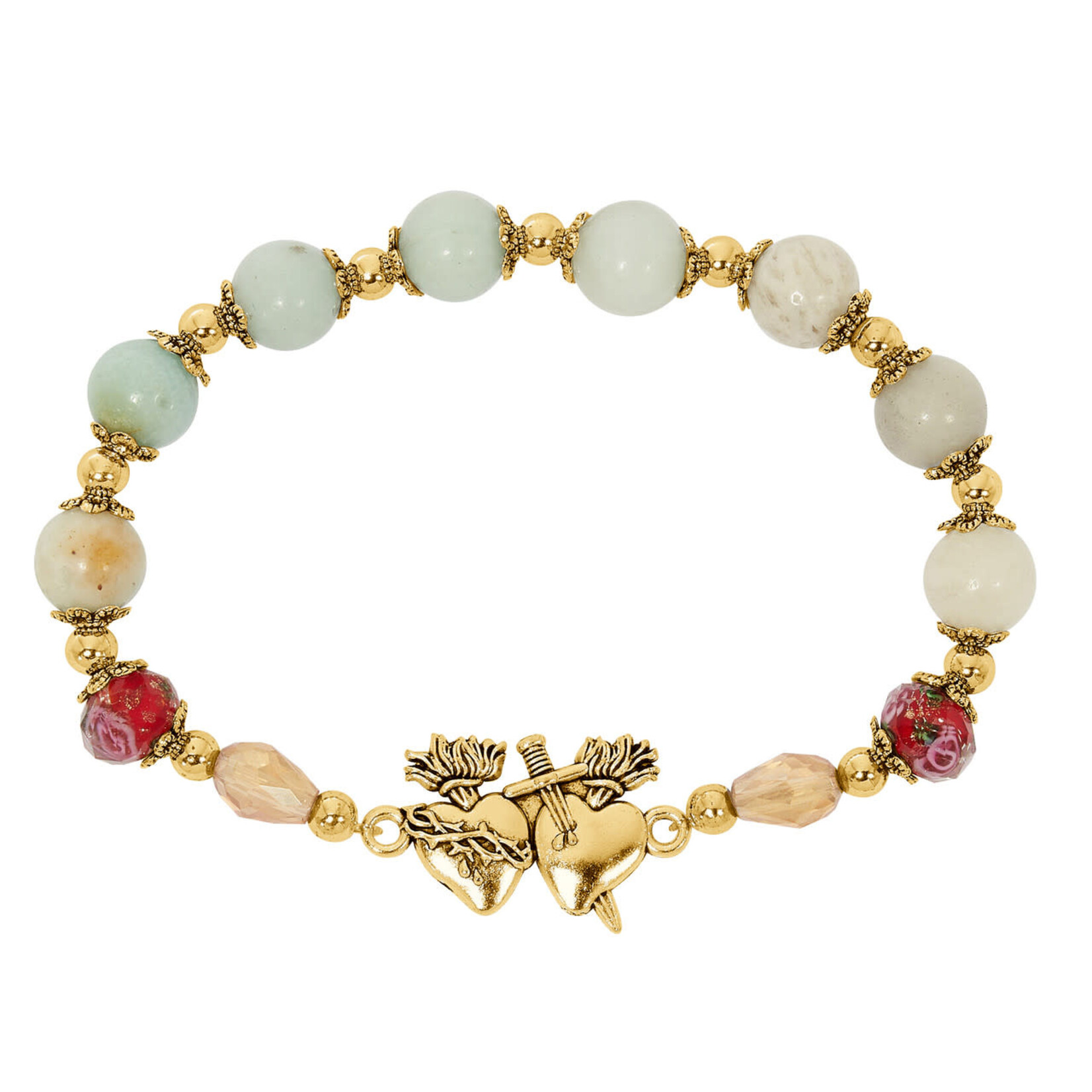 Two Hearts Stretch Bracelet