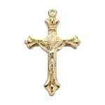 Flared Tip Gold Crucifix for Rosary