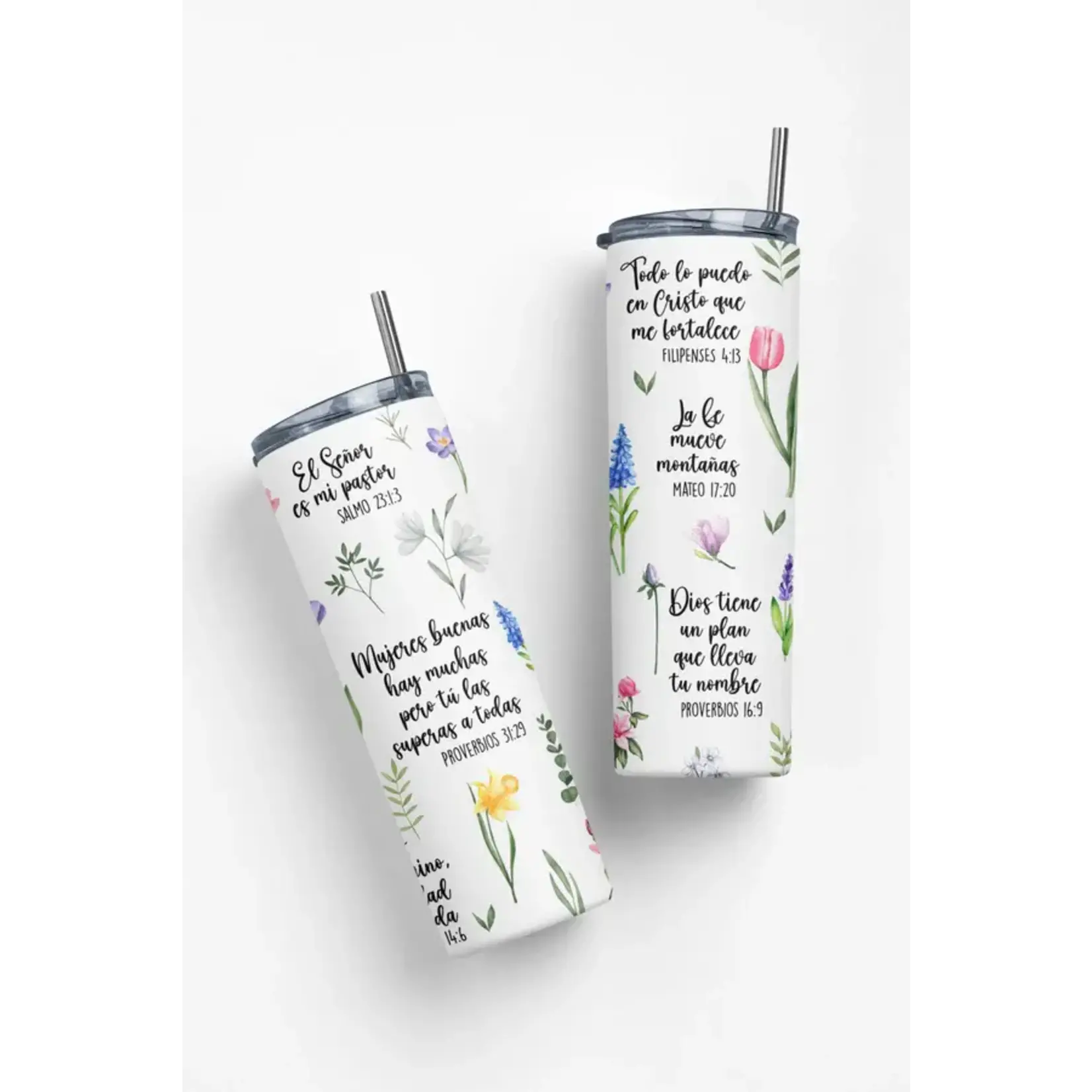 Skinny Tumbler with Lid Spanish