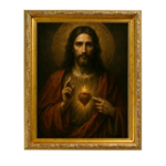 Gold Frame Sacred Heart of Jesus Modern Print