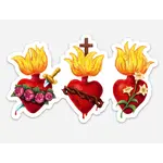 Three Hearts Color Vinyl Decal