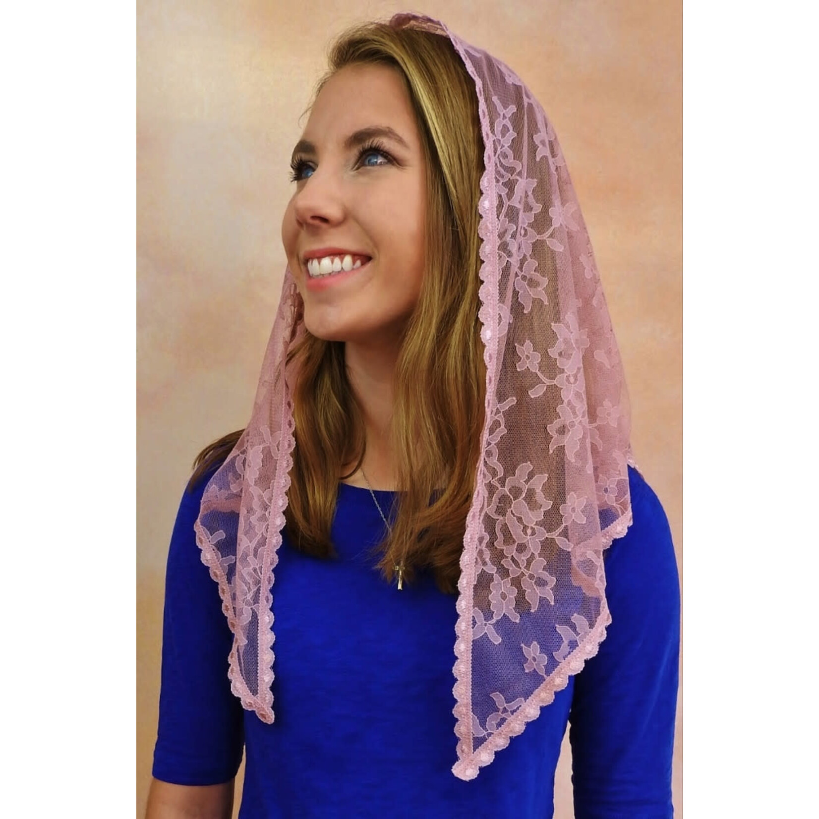 Traditional Chapel Veil- Rose