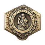 Visor Clip Saint Christopher Brass
