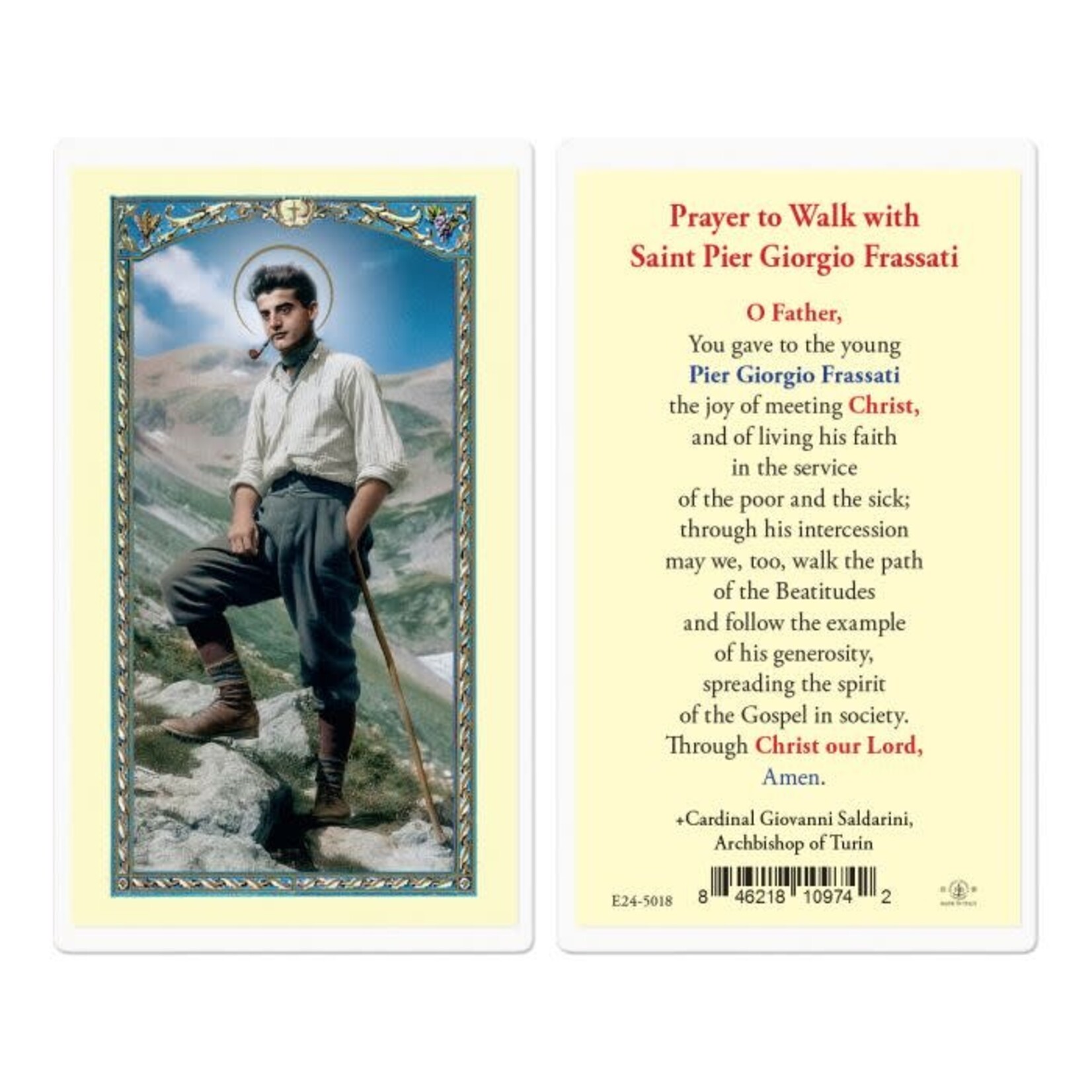 Prayer Card St Pier Giorgio Frassati