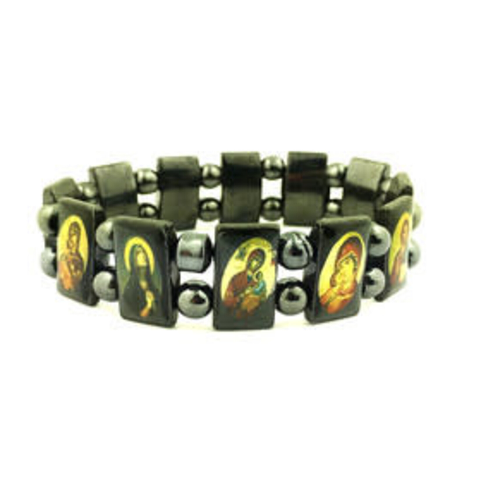 Hematite Icon Stretch Bracelet