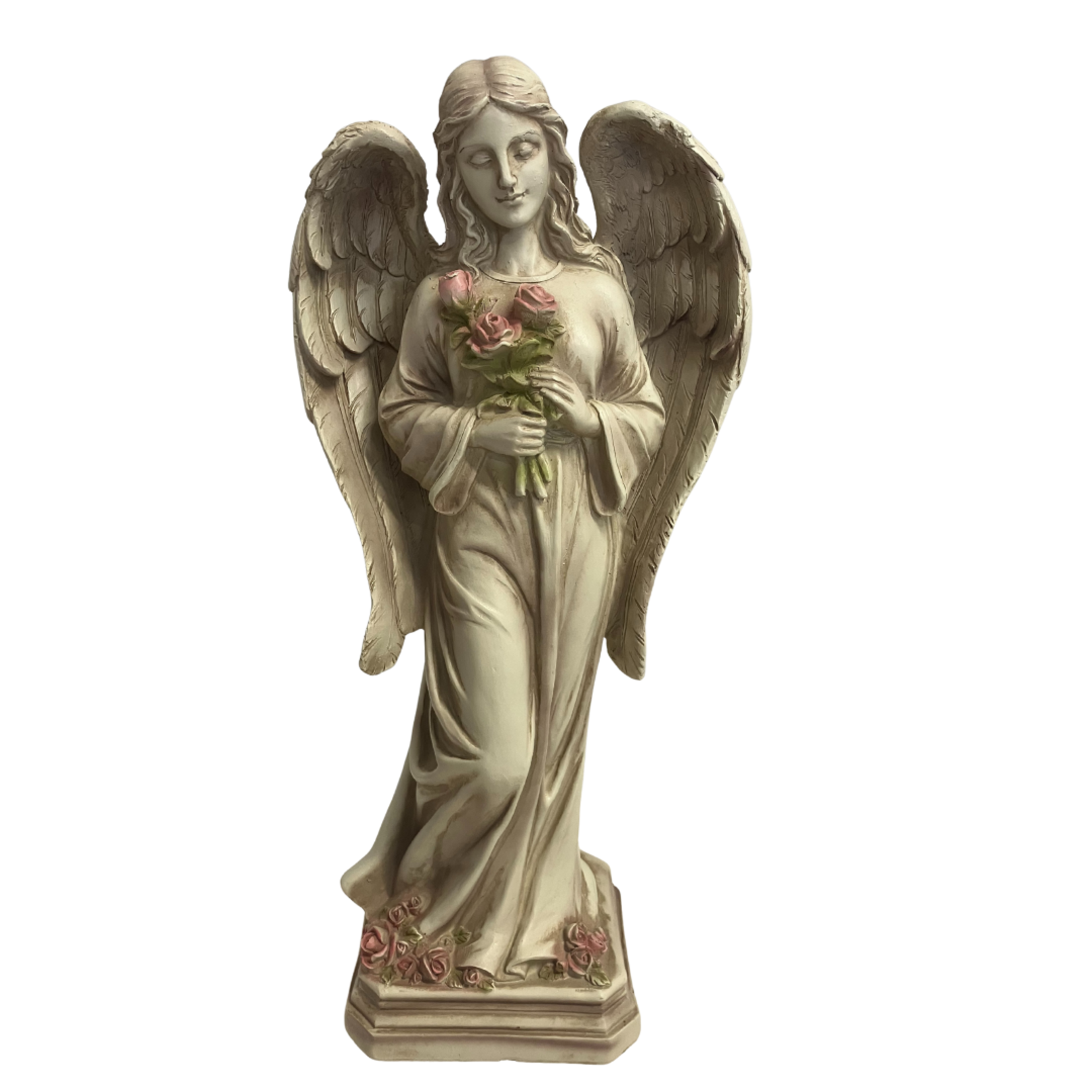 Angel with Roses Garden Statue