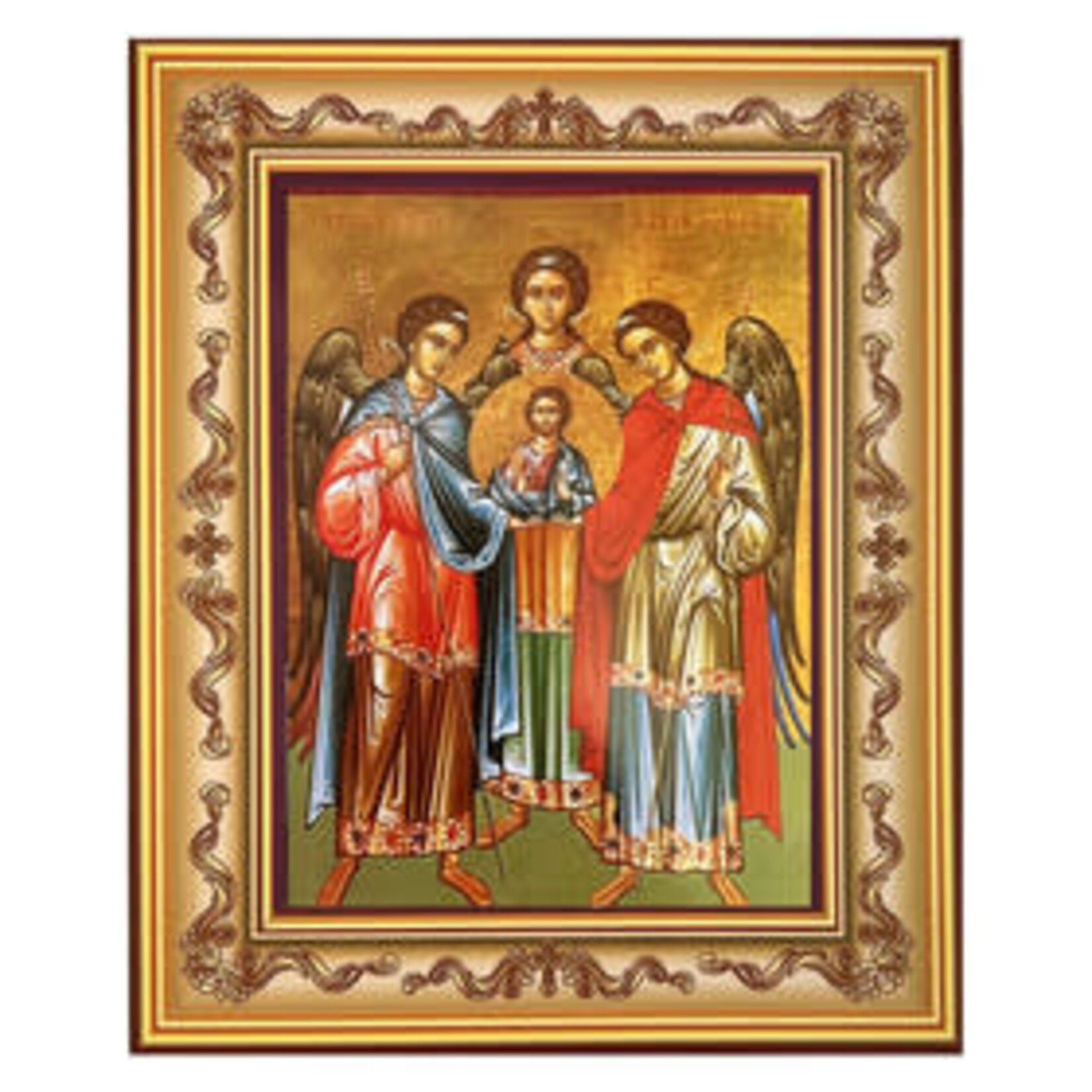Three Archangels Framed Icon