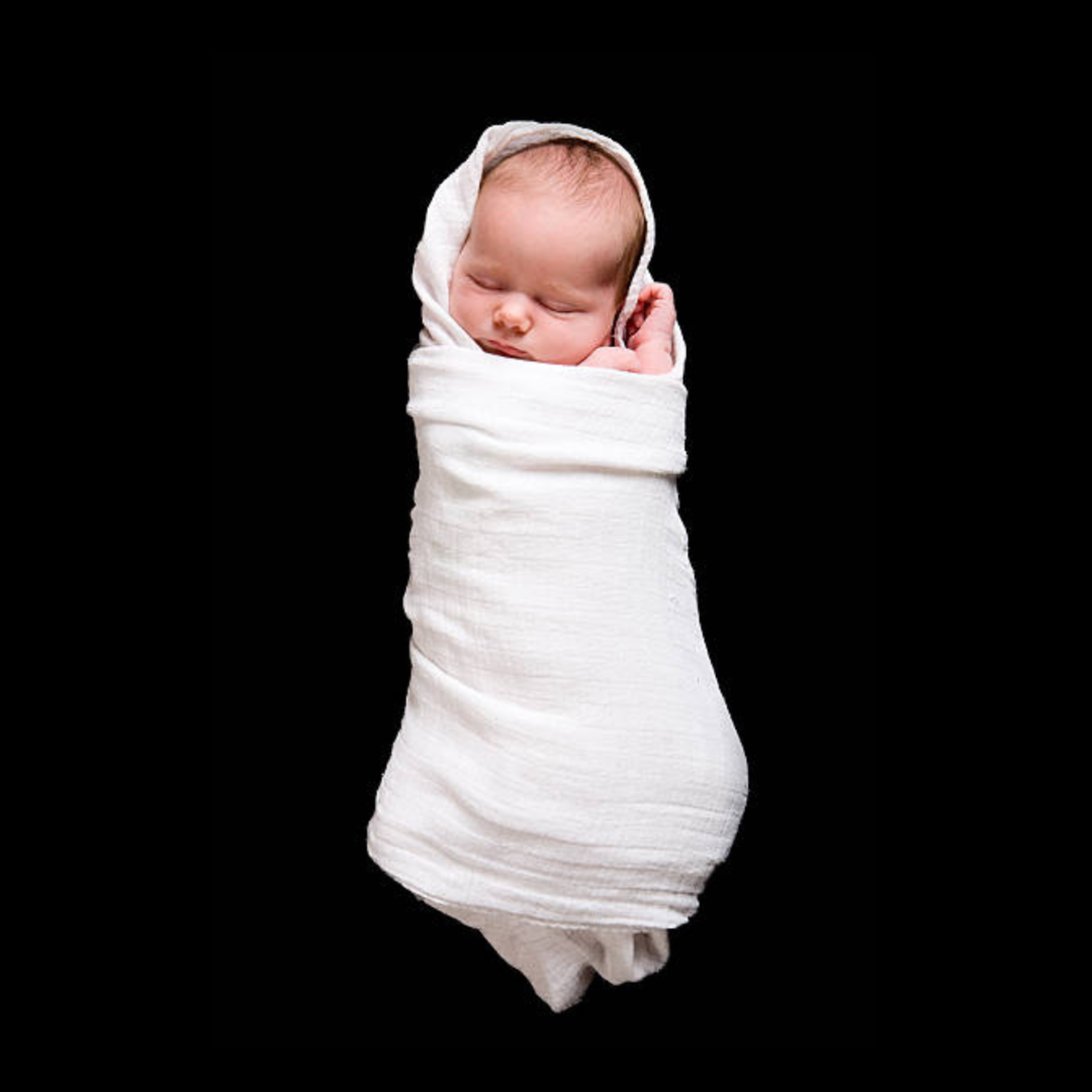 Pen & Tote White Swaddling Blanket with Cross