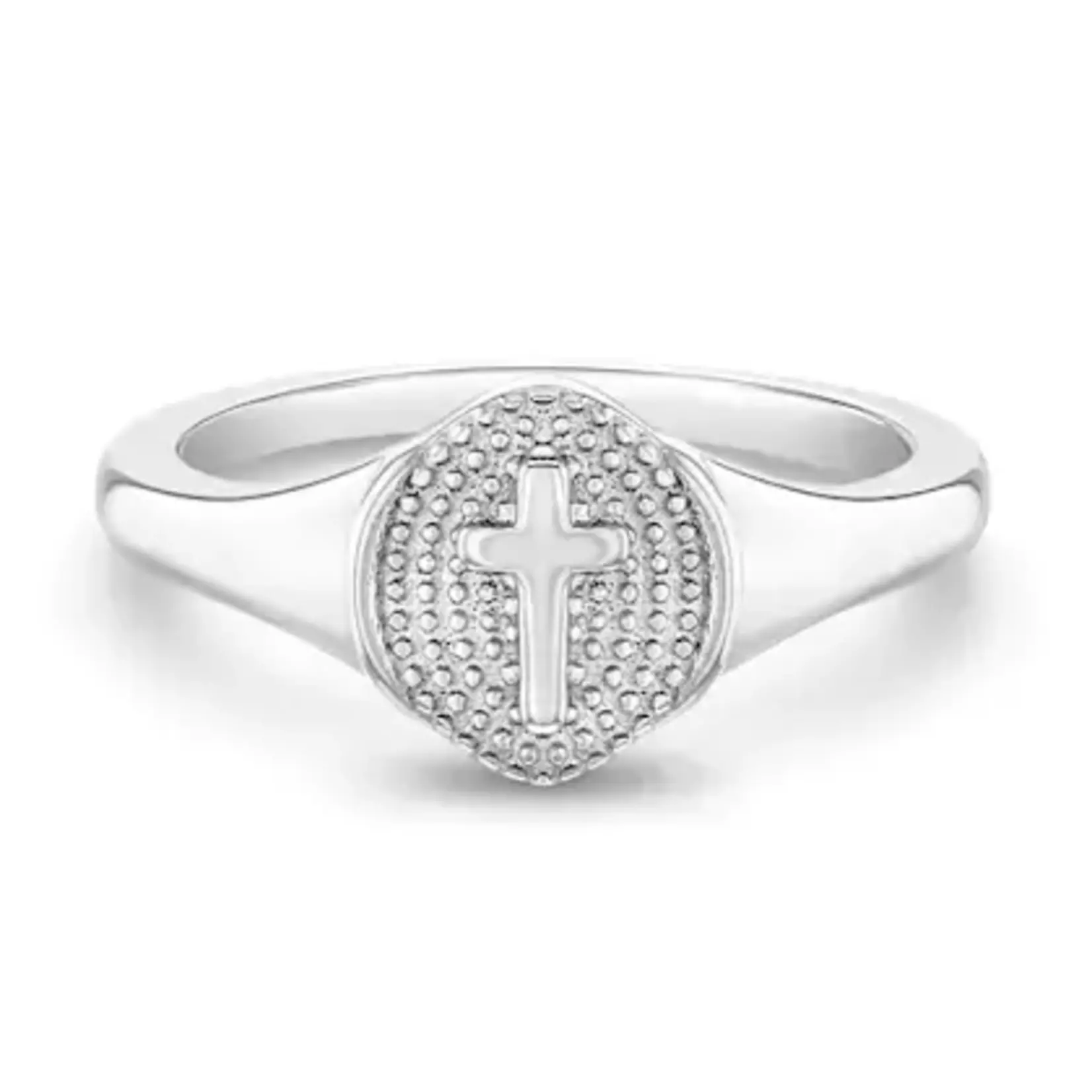 Girl's Signet Cross Ring