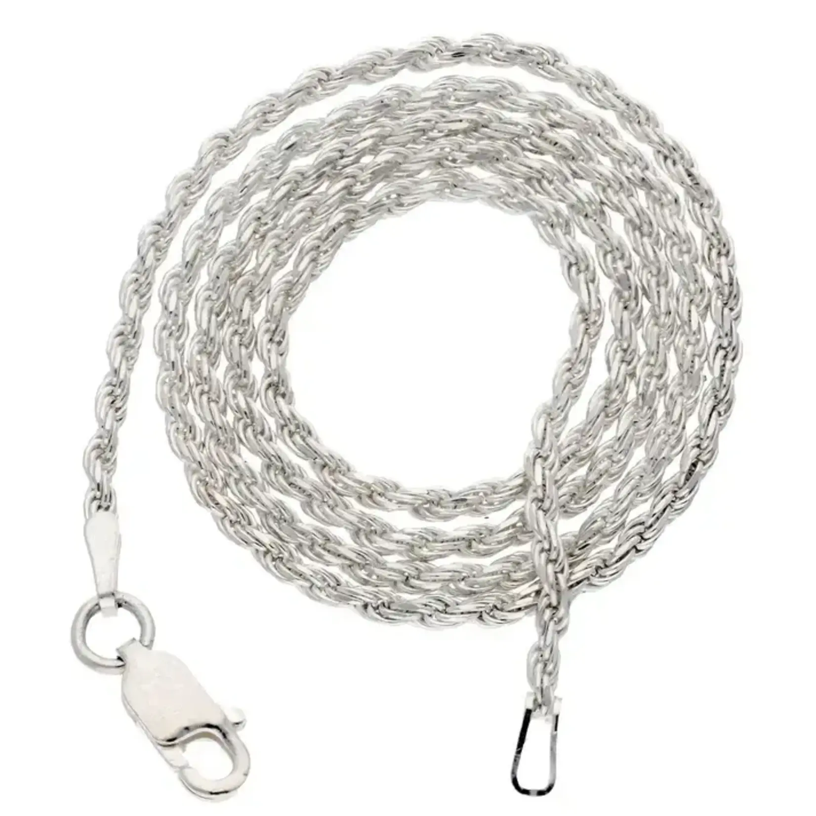 Sterling Silver Diamond Cut Rope Chain