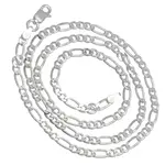 Sterling Silver Figaro Chain