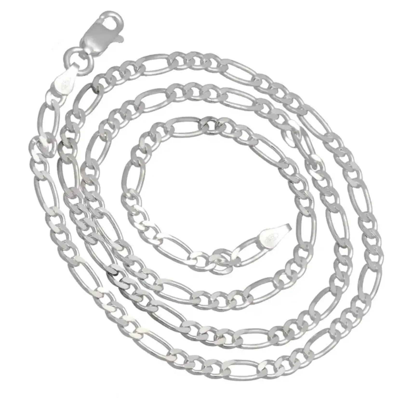 Sterling Silver Figaro Chain