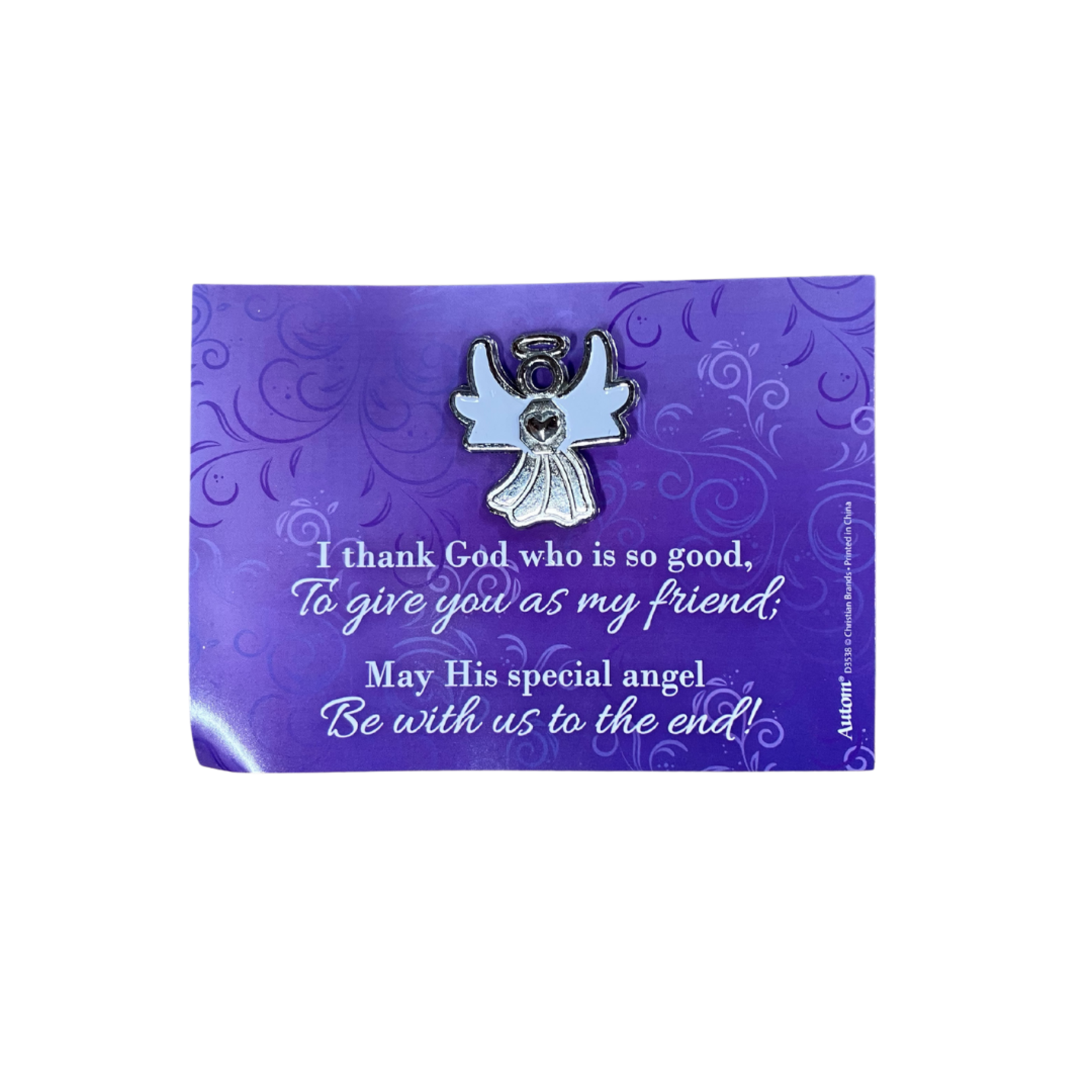 Lapel Pin Silver Friend Angel