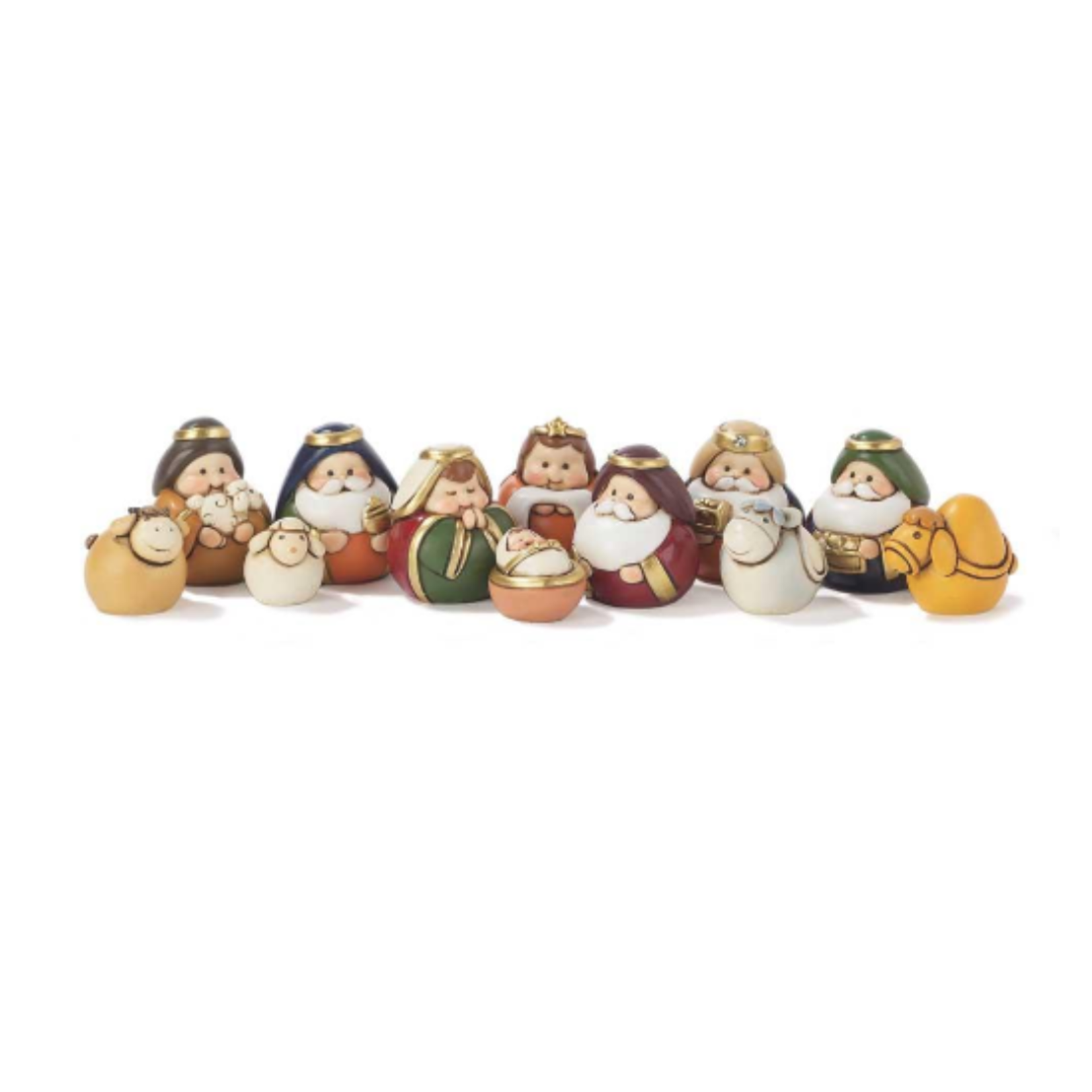 Miniature Rounded Nativity Set 12 Piece