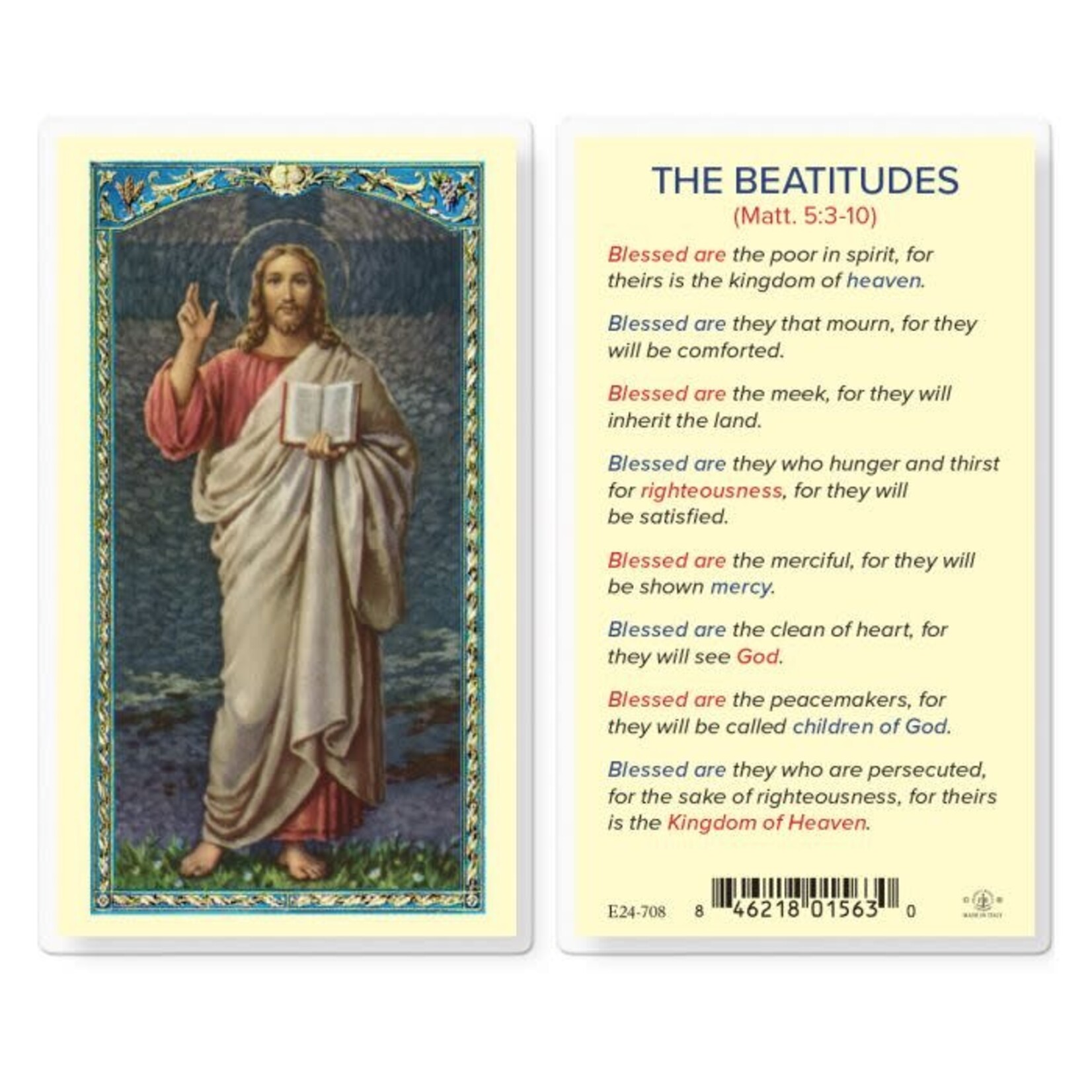 Prayer Card The Beatitudes