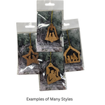 Small Olive Wood Nativity Ornament Variety