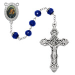 Our Lady of Sorrows Navy Blue Bead Rosary