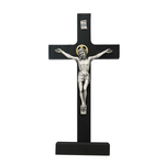 Black Wood Standing Crucifix