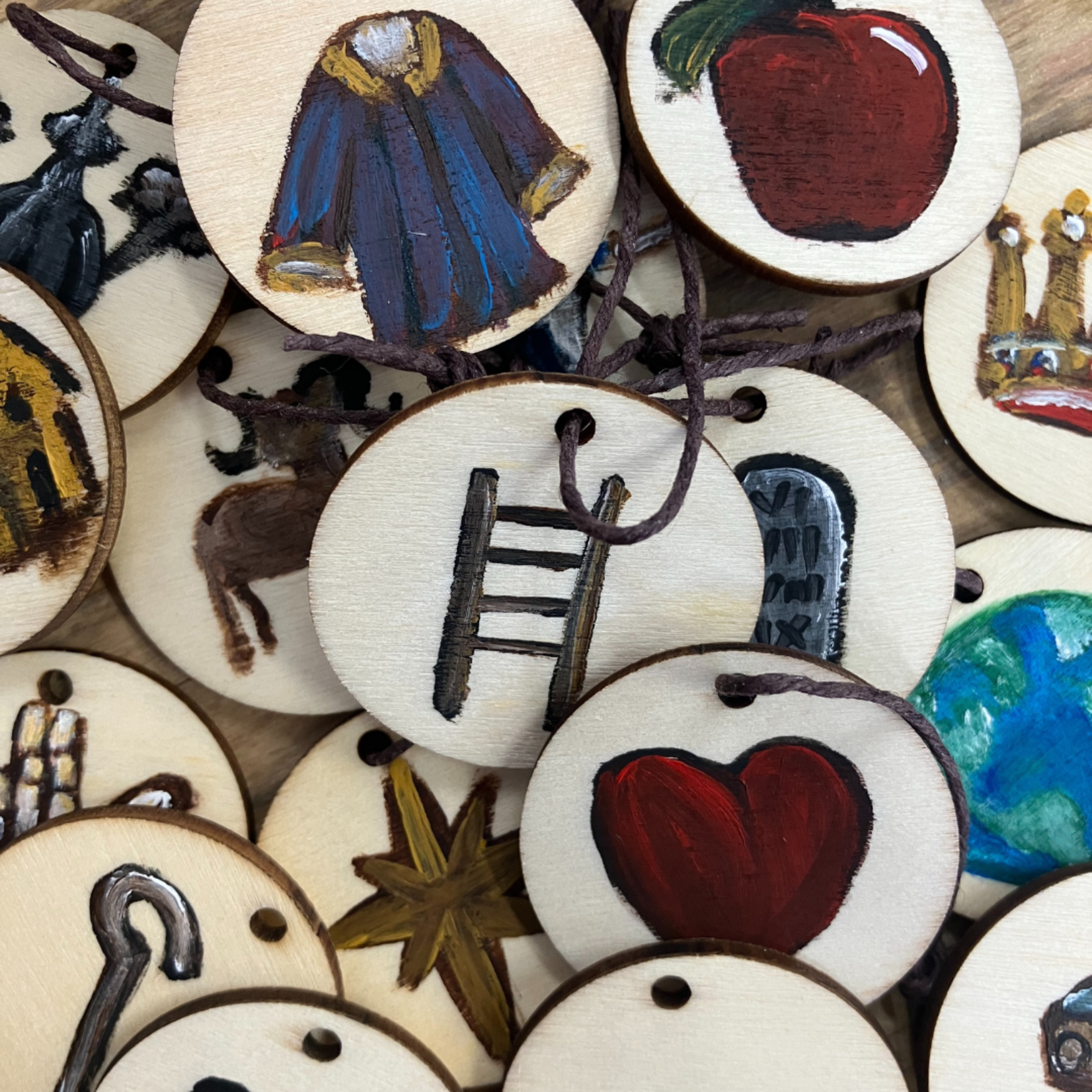 Jesse Tree Wooden Ornaments