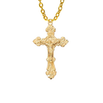 Crucifix Gold over Sterling Ornate