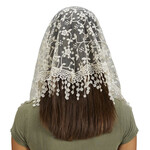 Veil White Cherry Blossom with Tassels