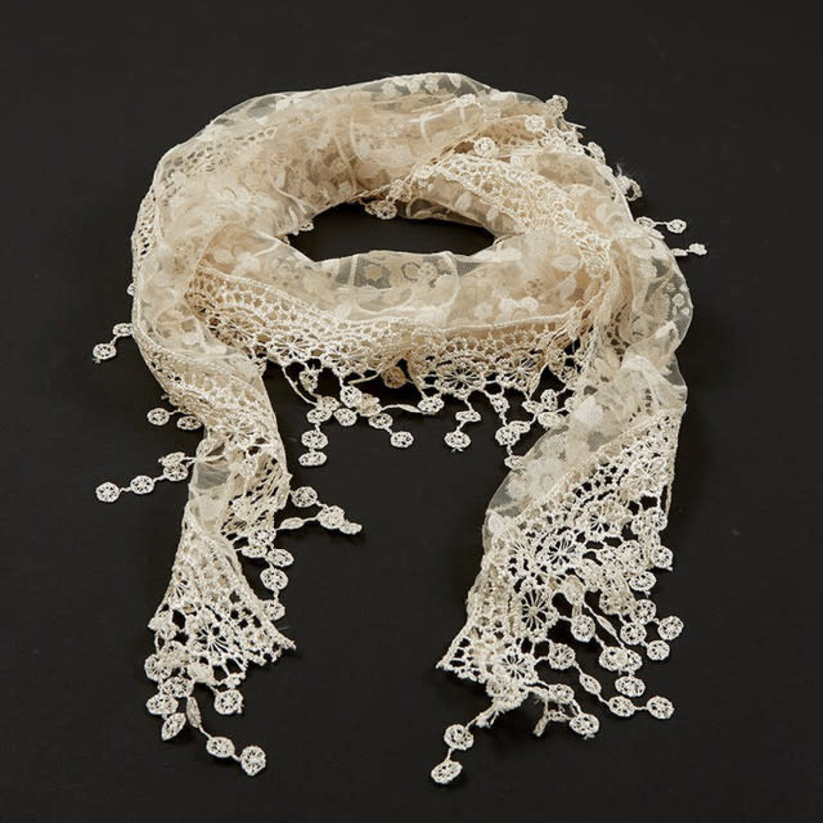 Veil White Cherry Blossom with Tassels