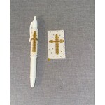 Bead Wrapped Gold Cross G2 Pen