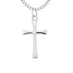 Sterling Silver Flared Cross L9189