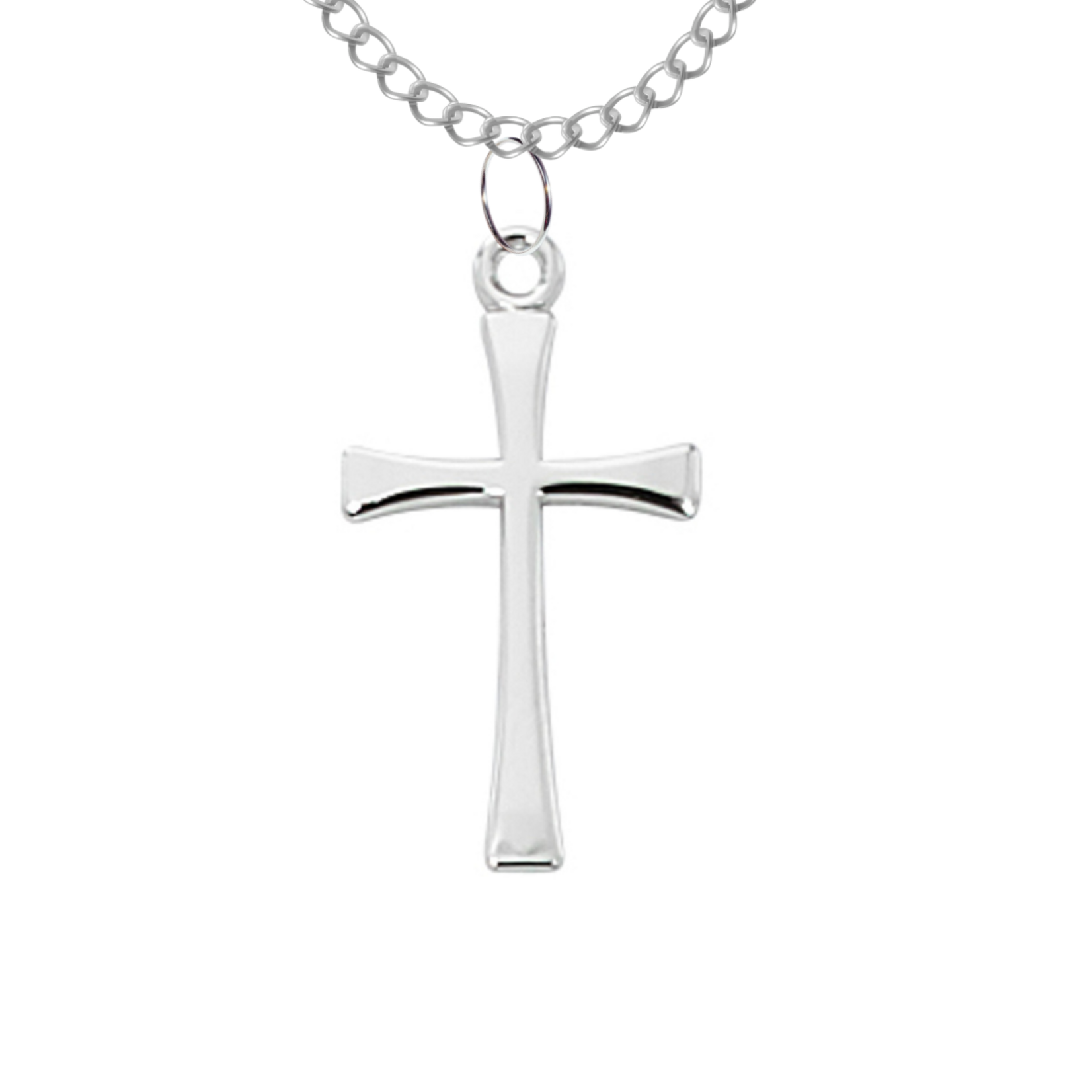 Sterling Silver Flared Cross L9189