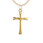 Gold over Sterling Flared Cross J9189