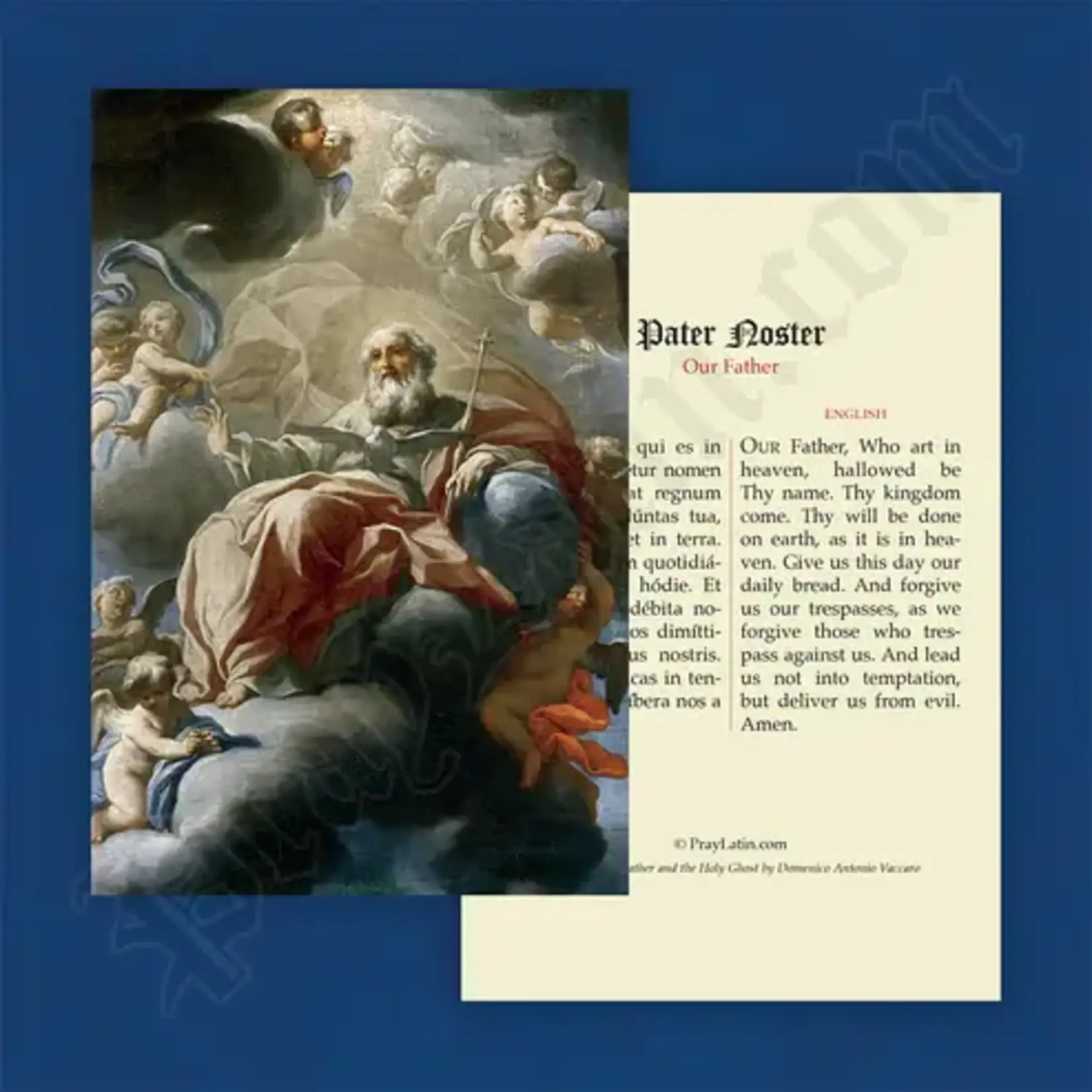 Latin-English Prayer Card Our Father