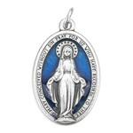 Miraculous Medal with Royal Blue