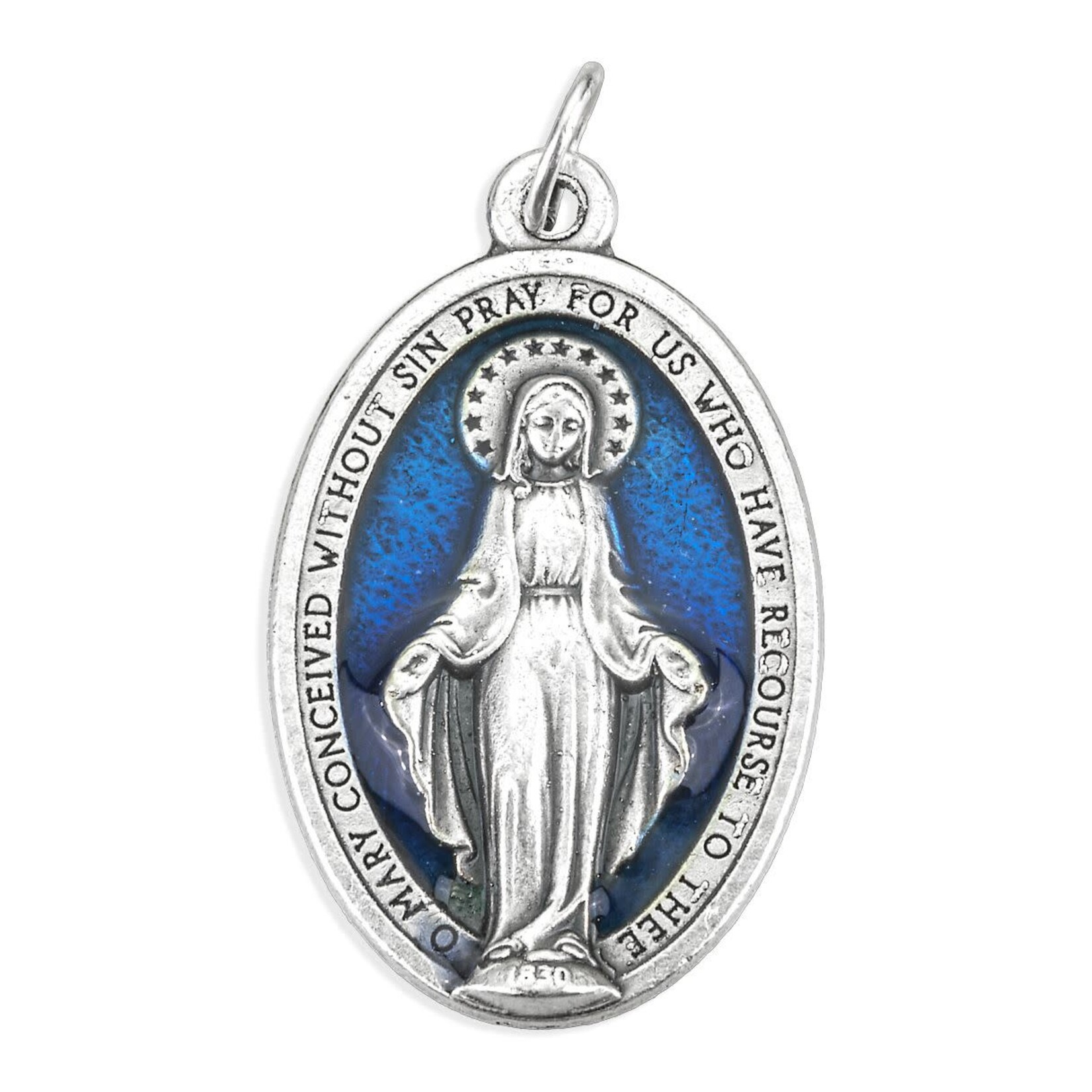 Miraculous Medal with Royal Blue