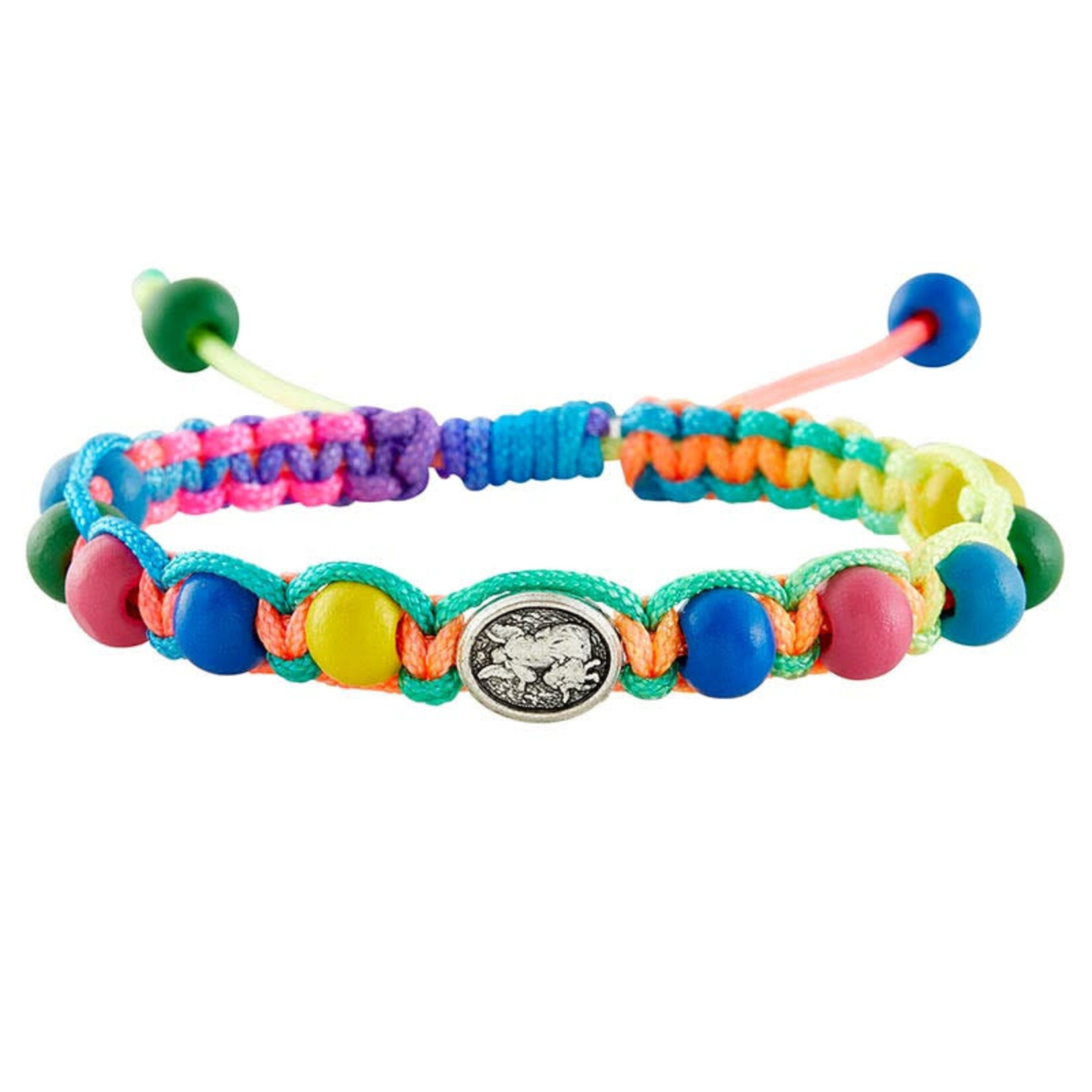Multicolor Guardian Angel Macrame Bracelet for Children