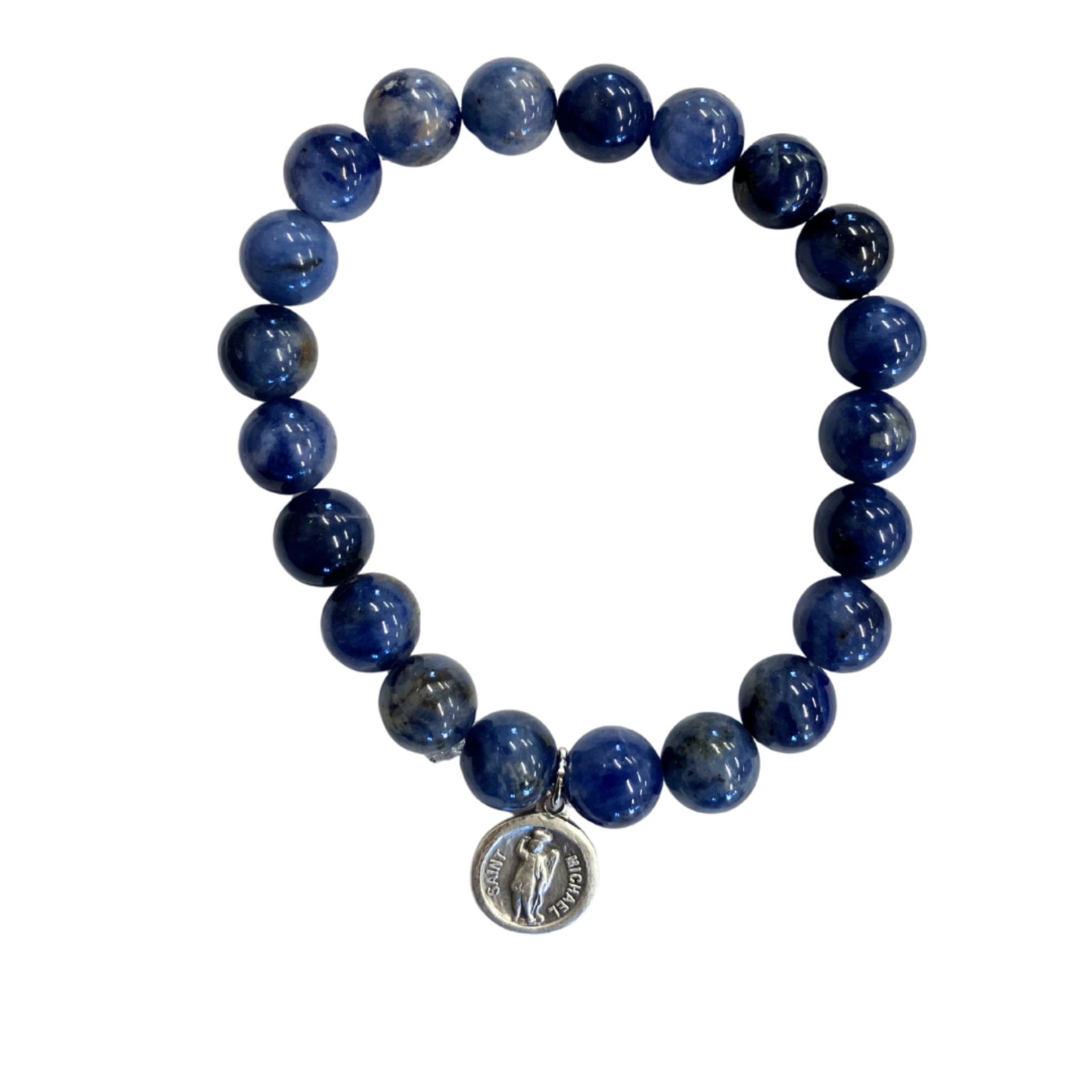 Blue Sodalite St Michael Bracelet