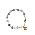 Princess Purple 4-Way Medal Rosary Bracelet