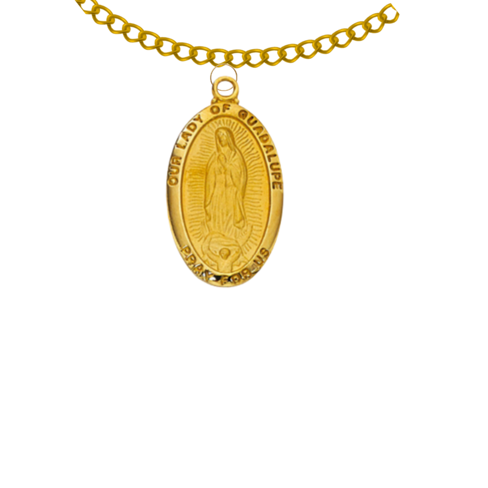Our Lady of Guadalupe Gold over Sterling Medal J500GU