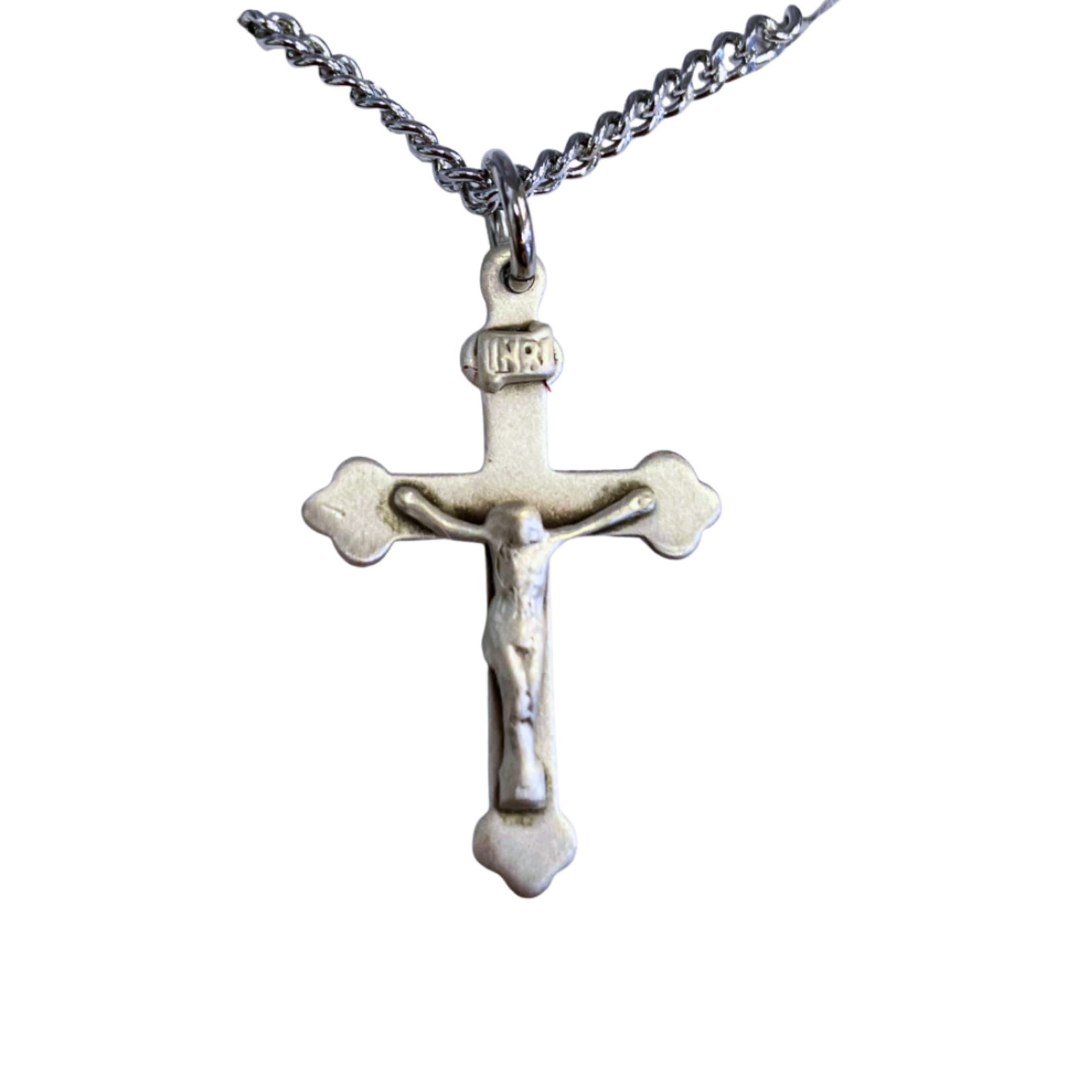 Sterling Silver Crucifix Budded