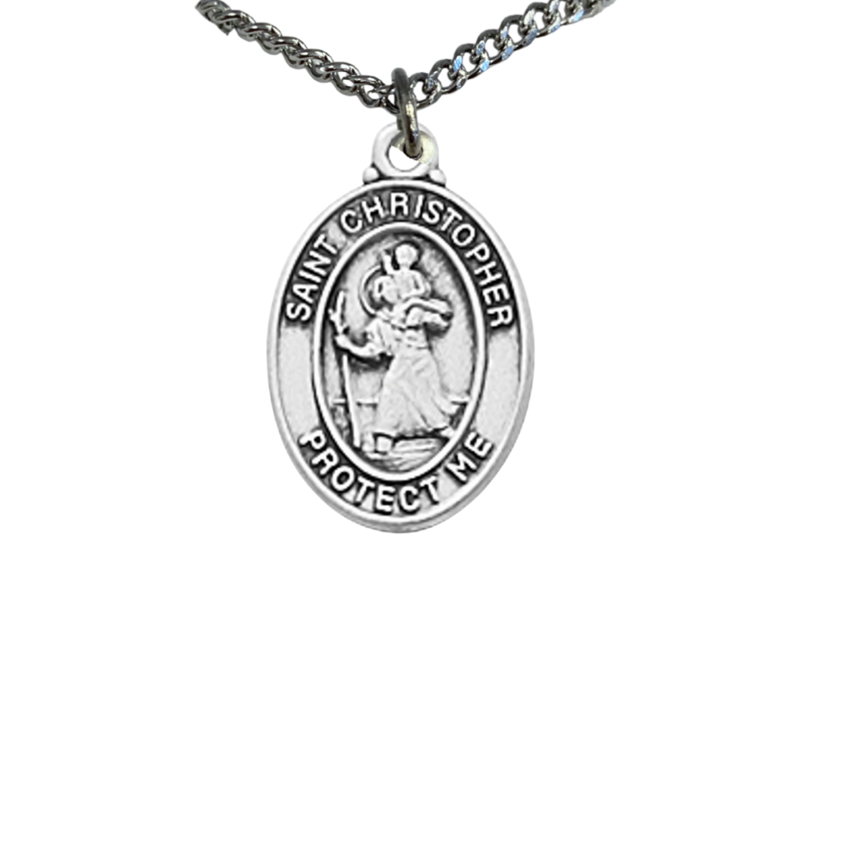 Tiny St Christopher Sterling Medal L739