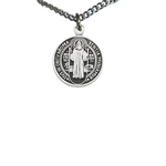 Tiny Saint Benedict Medal Sterling Silver L762