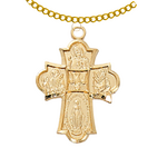 Gold over Sterling 4-Way Medal J1810