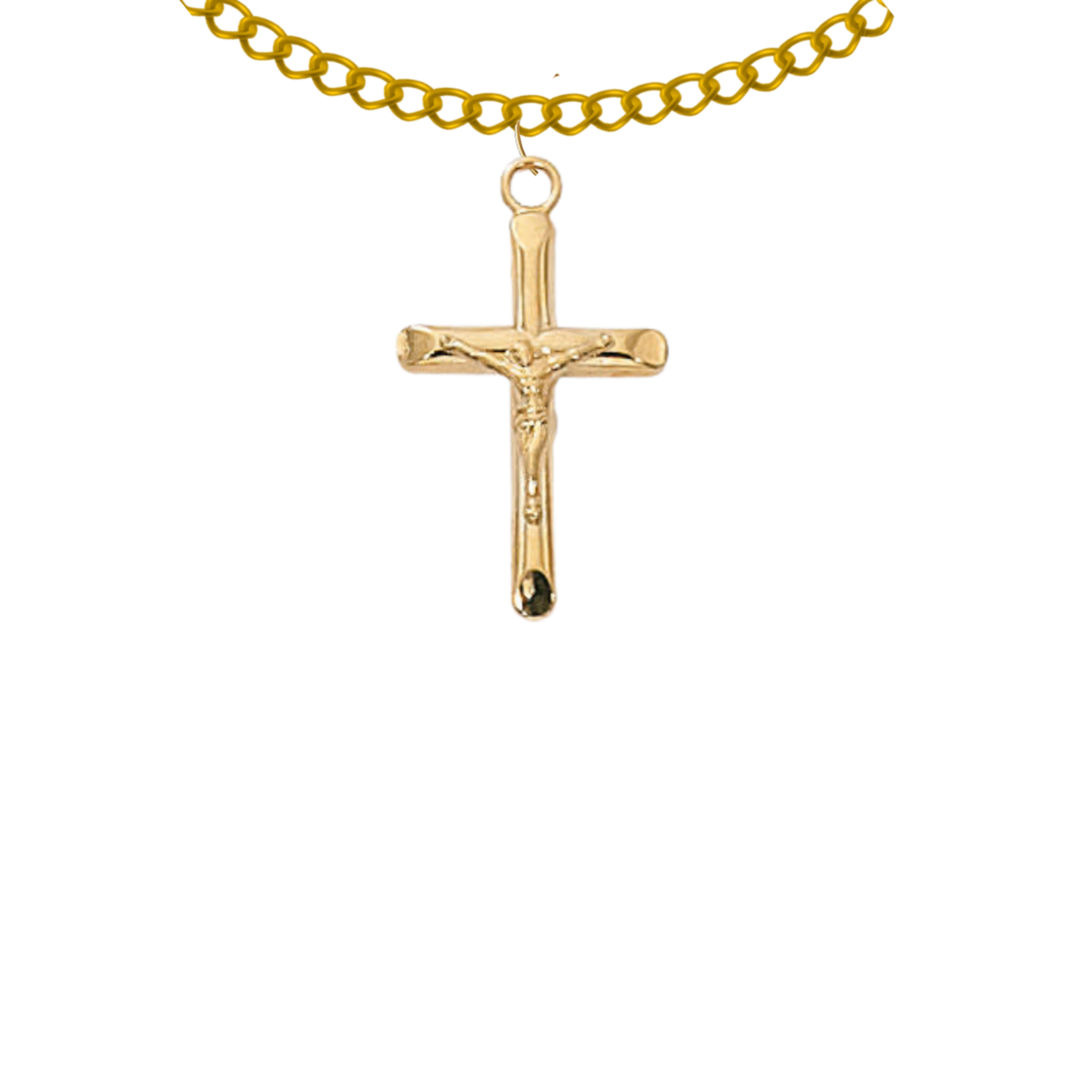 Gold Over Sterling Crucifix Petite J8013