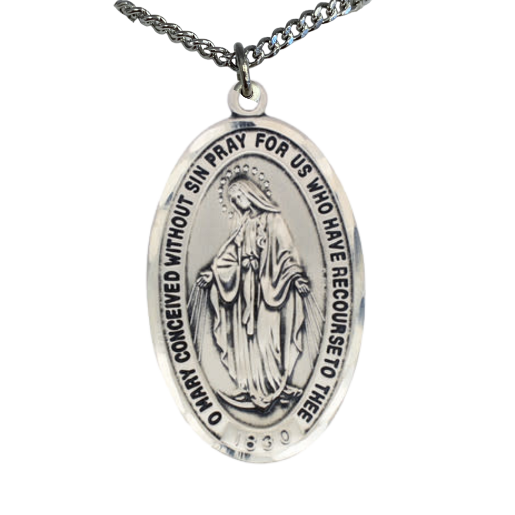 Sterling Miraculous Medal XL L816