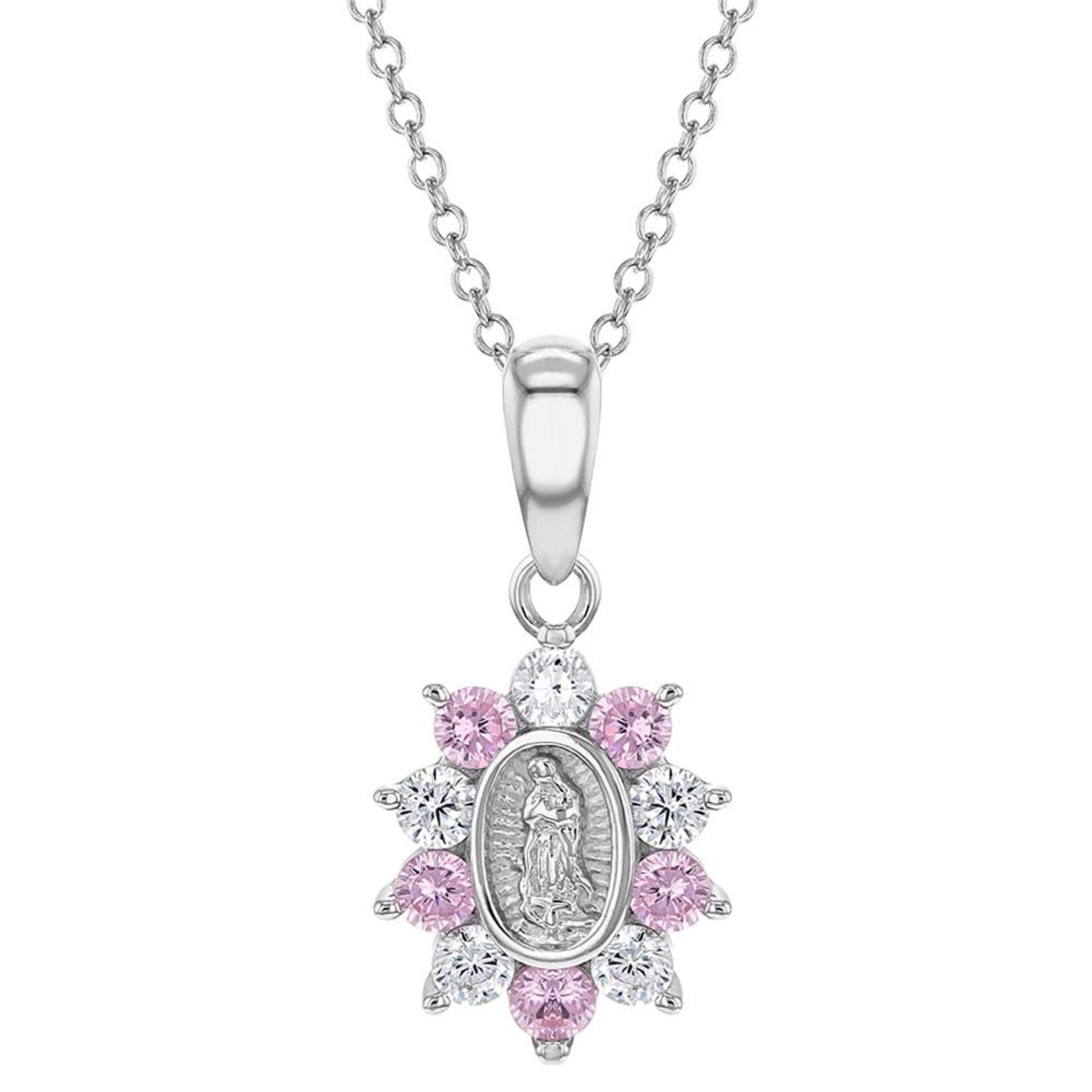 Sterling Silver Our Lady of Guadalupe Pendant