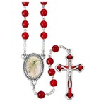 Red Glass Bead Holy Spirit Rosary