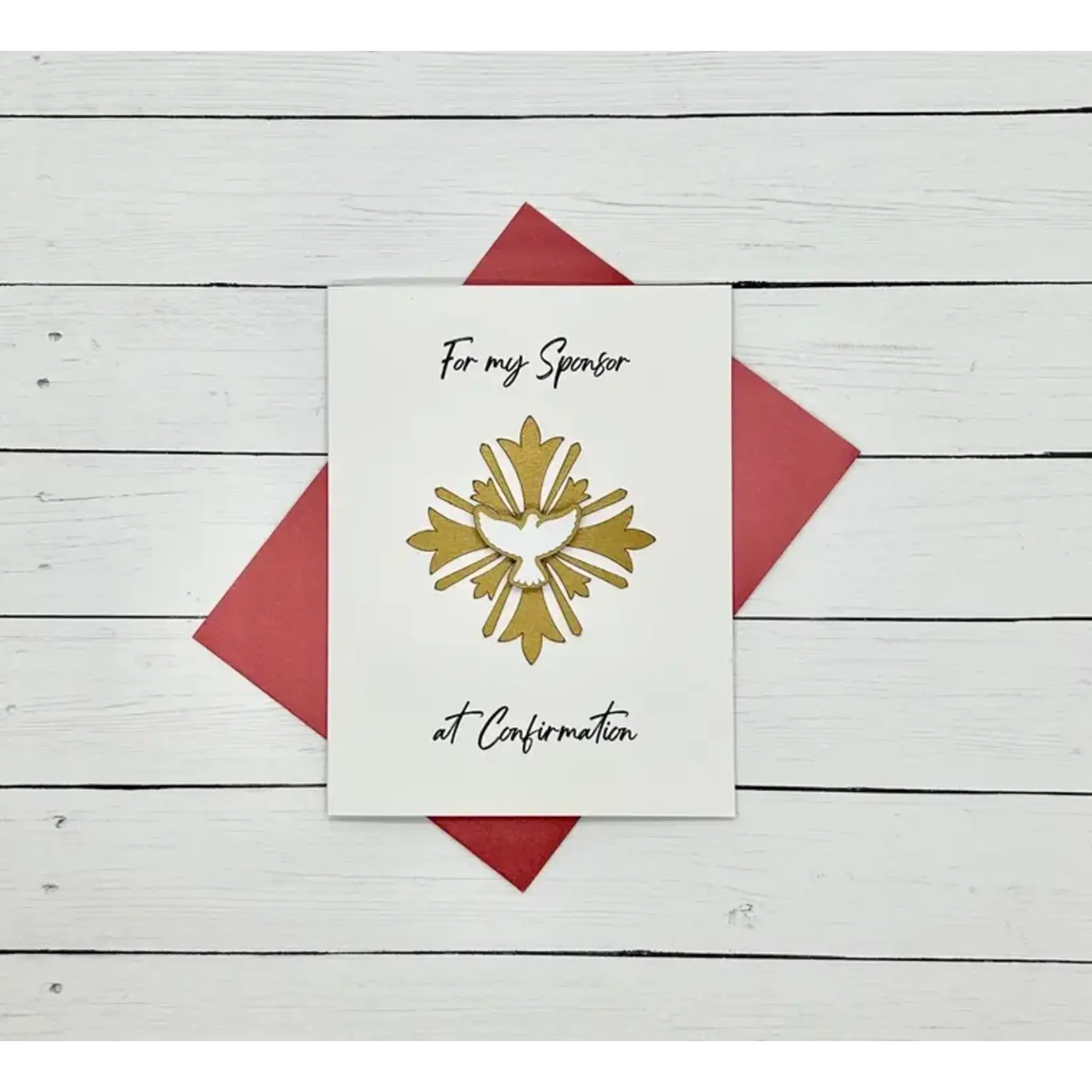 Handmade Greeting Card- For My Confirmation Sponsor