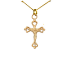 Gold Over Sterling Tiny Crucifix J8017
