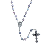 Princess Purple Faceted Glass Rosary