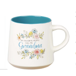 Stoneware Floral Grandma Mug