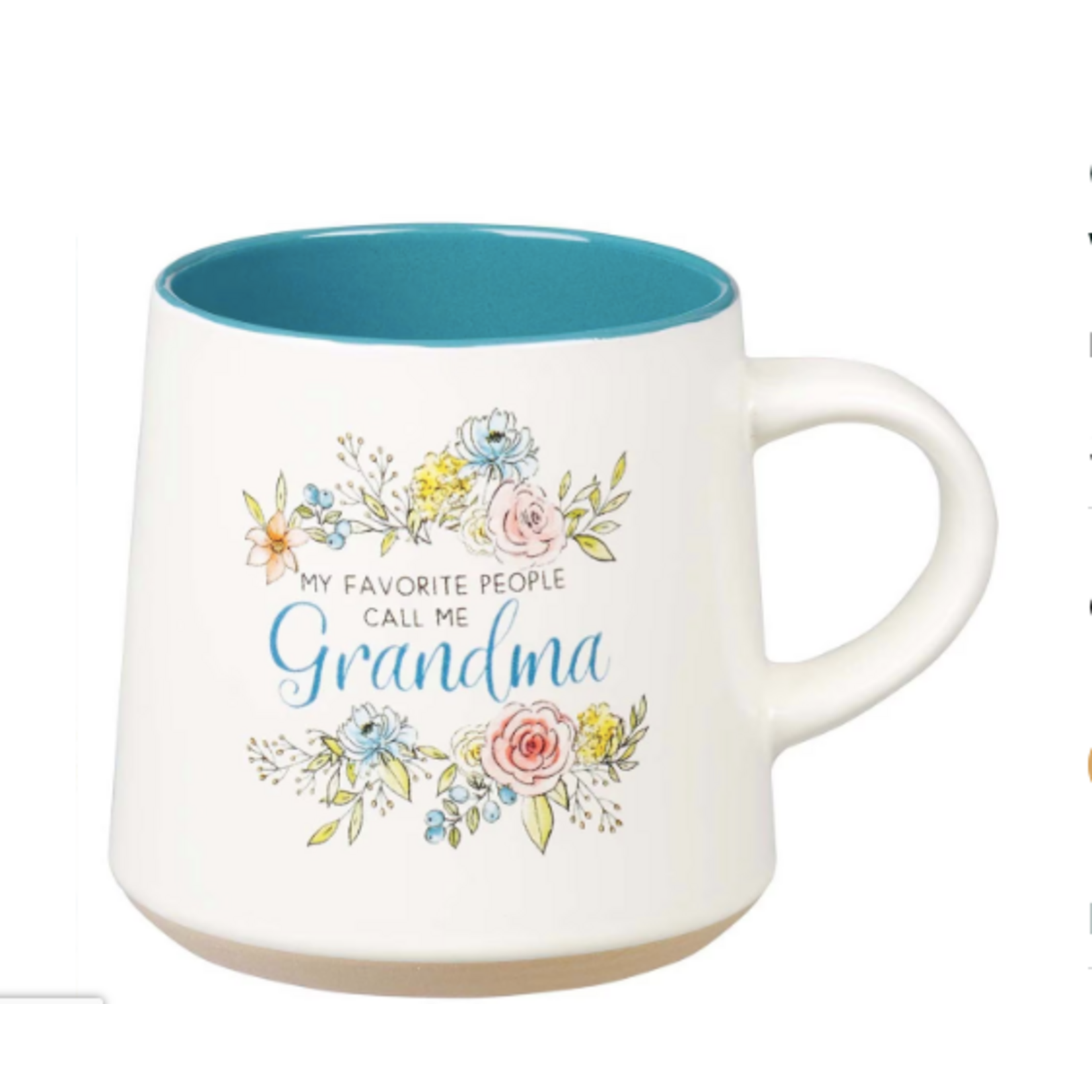 Stoneware Floral Grandma Mug